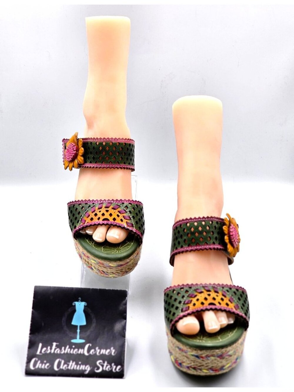 Spring Step L'ARTISTE Women Virgie Floral Platform Sandals Size 10.5 2229 - Picture 4 of 16